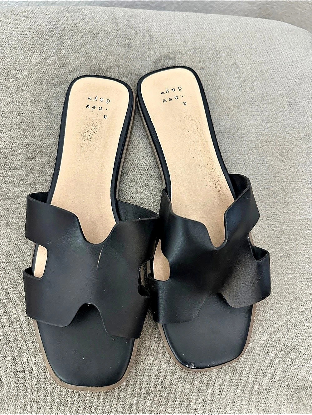 A New Day H-Band Slide Sandals Black